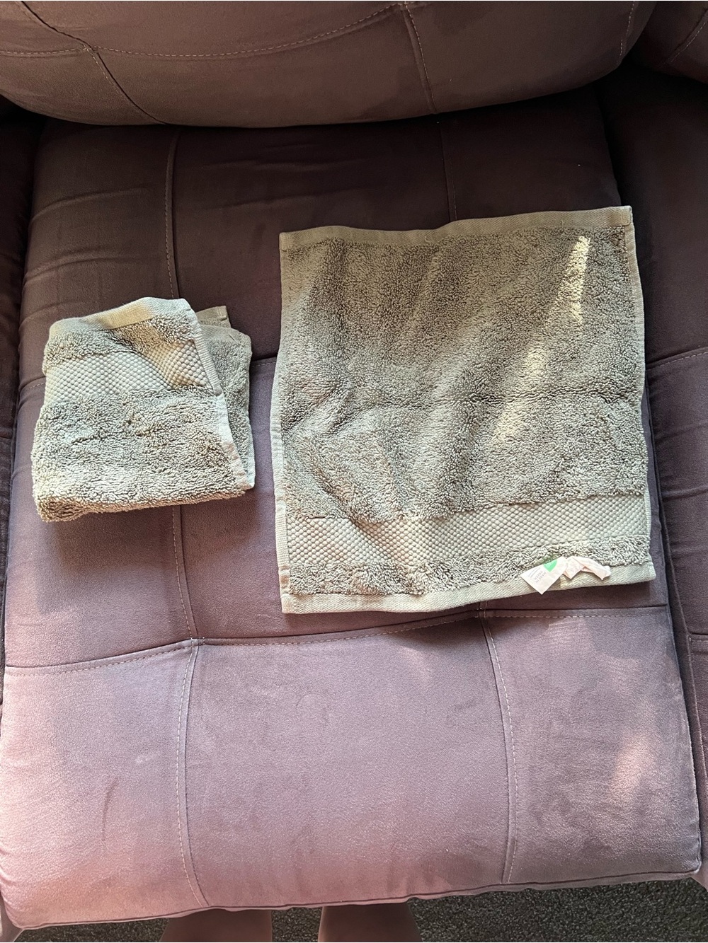 Organic cotton Soft Olive wash cloths - 2 Pack